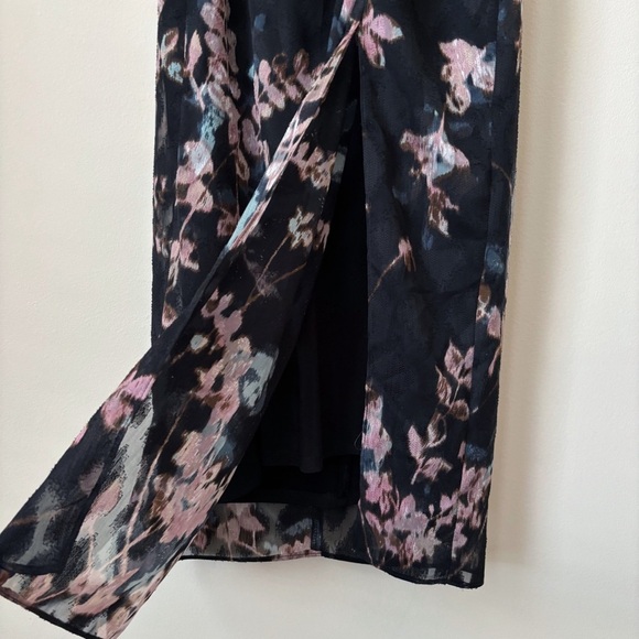 Joseph Ribkoff Floral Sheath Dress 8 Sleeveless Black - Picture 5 of 10